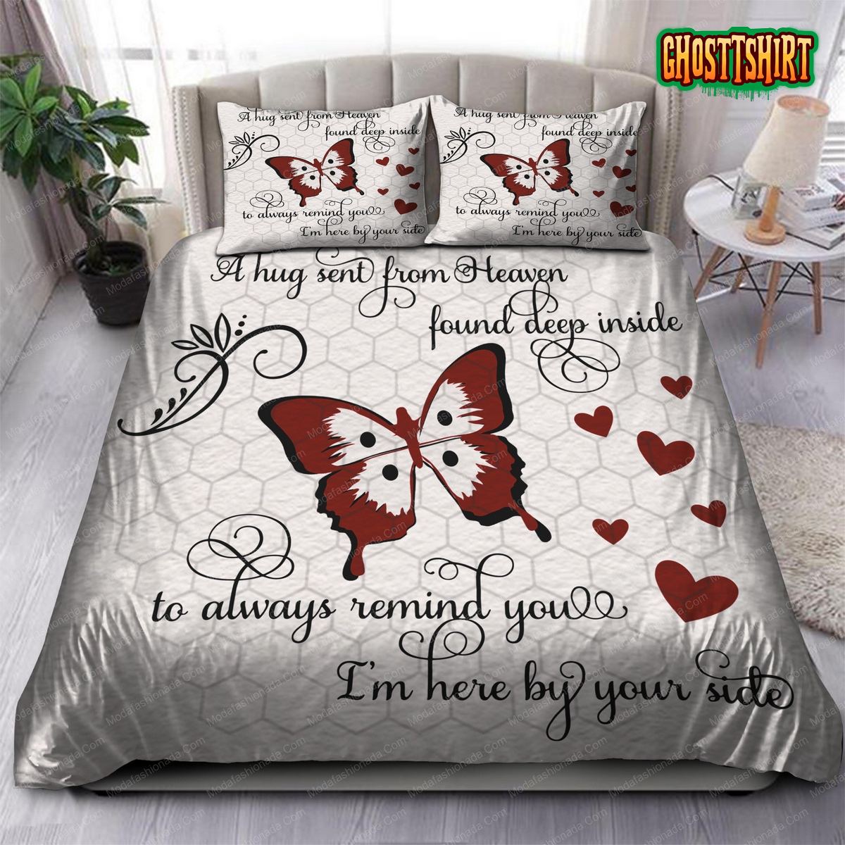 A Hug Sent From Heaven Butterfly Bedding Set