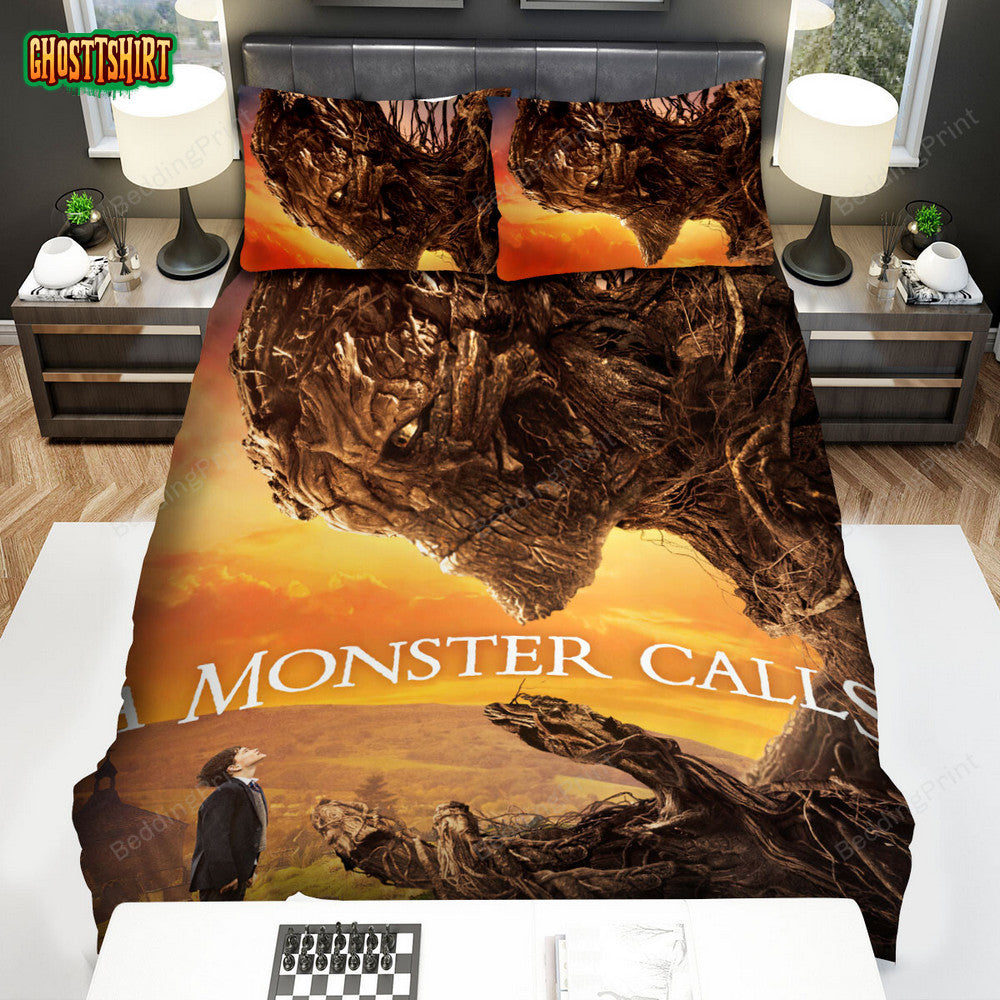 A Monster Calls Movie Poster 3 Bed Sheets Duvet Cover Bedding Set