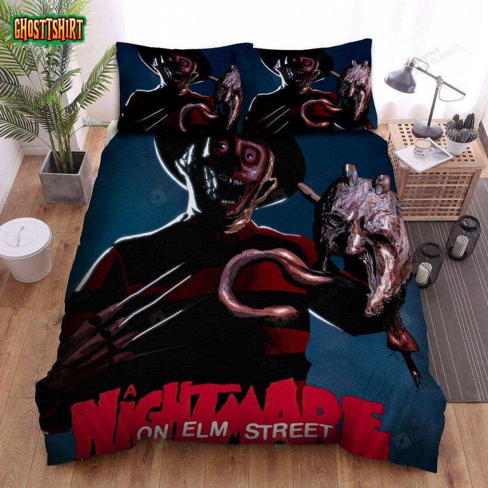 A Nightmare On Elm Street Movie Art Bed Sheets Spread Comforter Duvet Cover Bedding Set Ver 16
