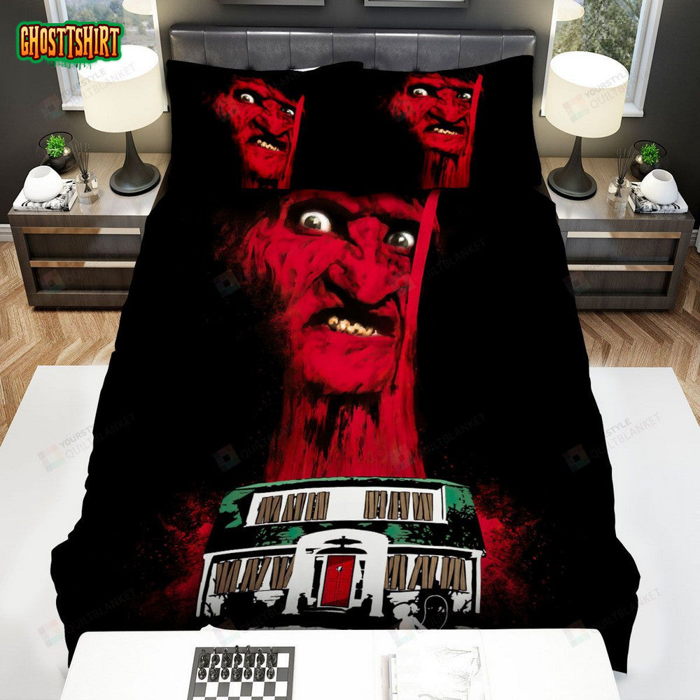 A Nightmare On Elm Street Movie Art Bed Sheets Spread Comforter Duvet Cover Bedding Set Ver 18