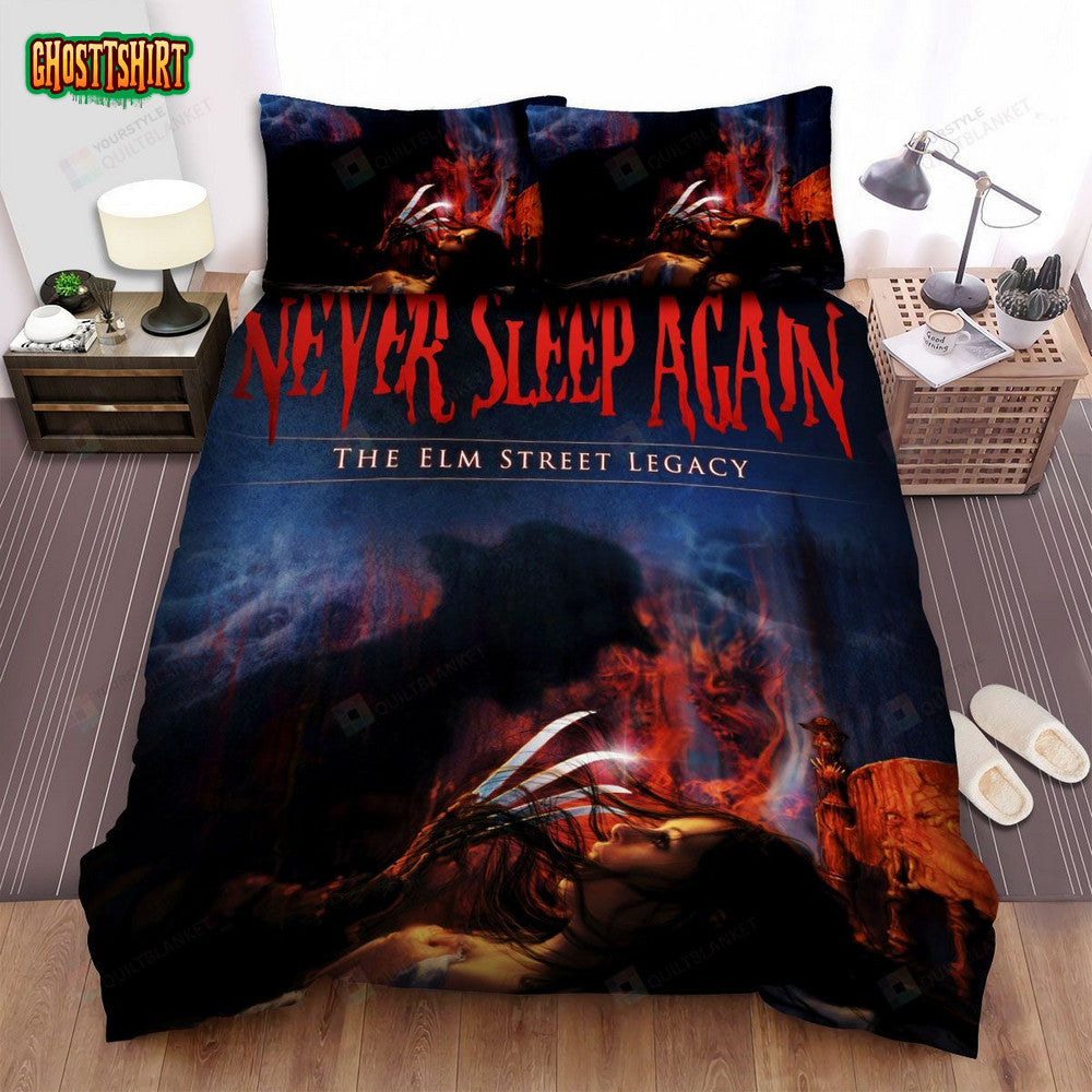A Nightmare On Elm Street Movie Art Bed Sheets Spread Comforter Duvet Cover Bedding Set Ver 6