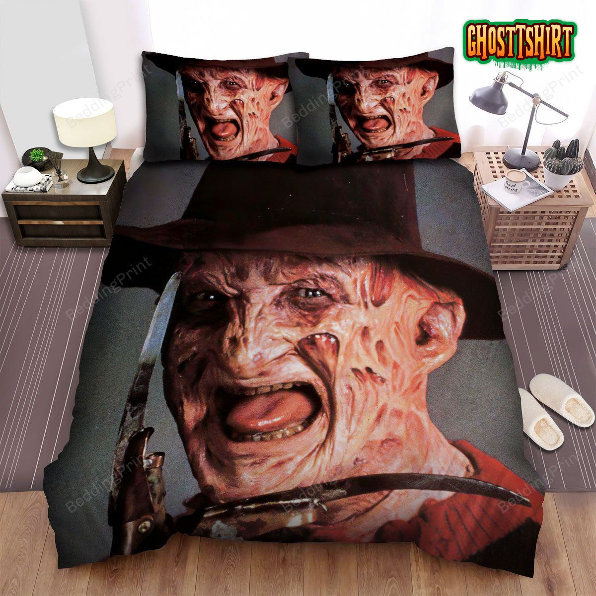 A Nightmare On Elm Street Movie Monster Photo Bed Sheets Duvet Cover Bedding Set