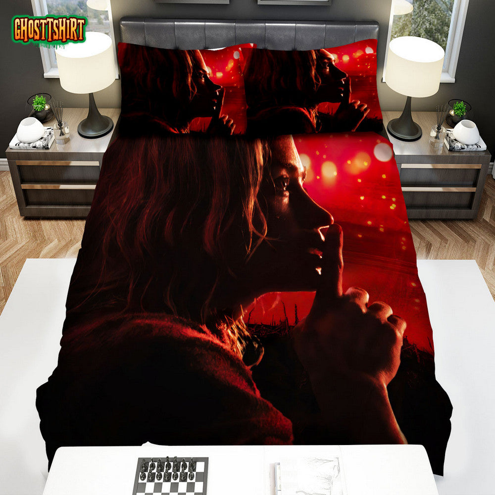 A Quiet Place (I) Movie Poster Bed Sheets Spread Comforter Duvet Cover Bedding Set Ver 3
