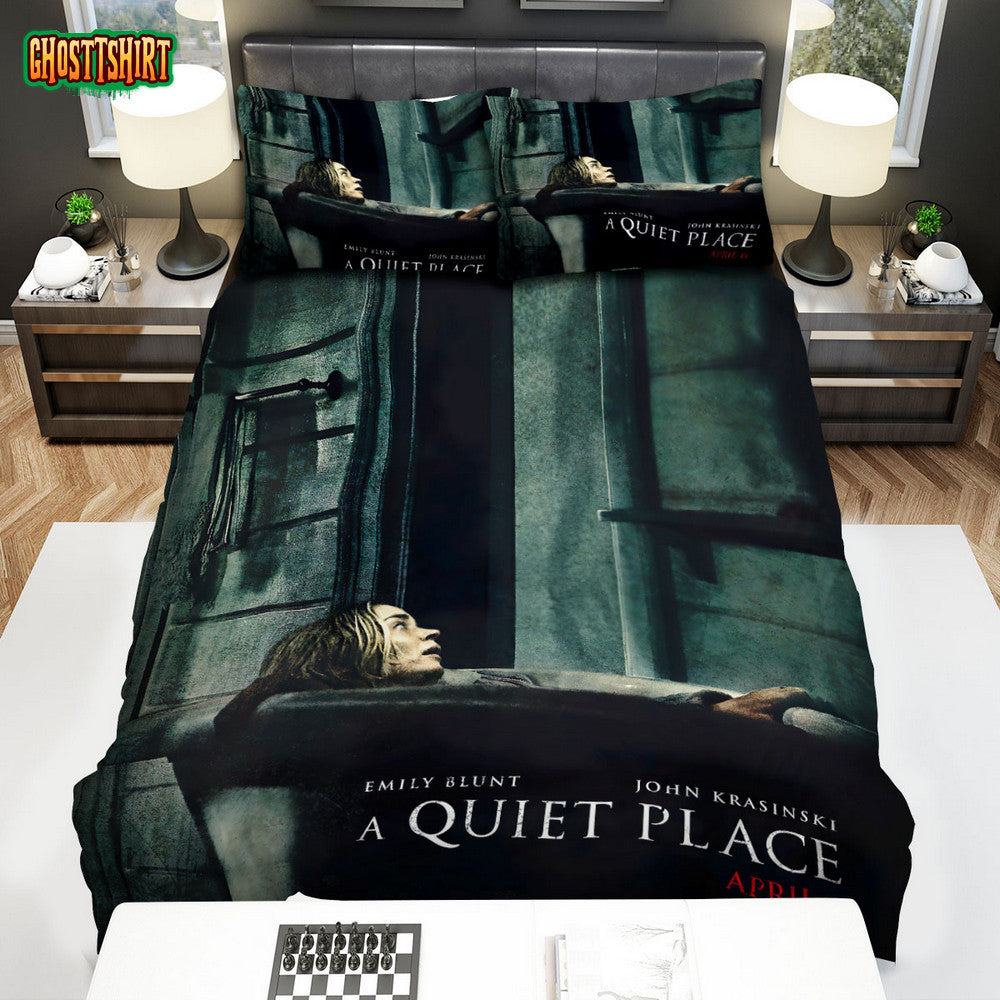 A Quiet Place (I) Movie Poster Bed Sheets Spread Comforter Duvet Cover Bedding Set Ver 5