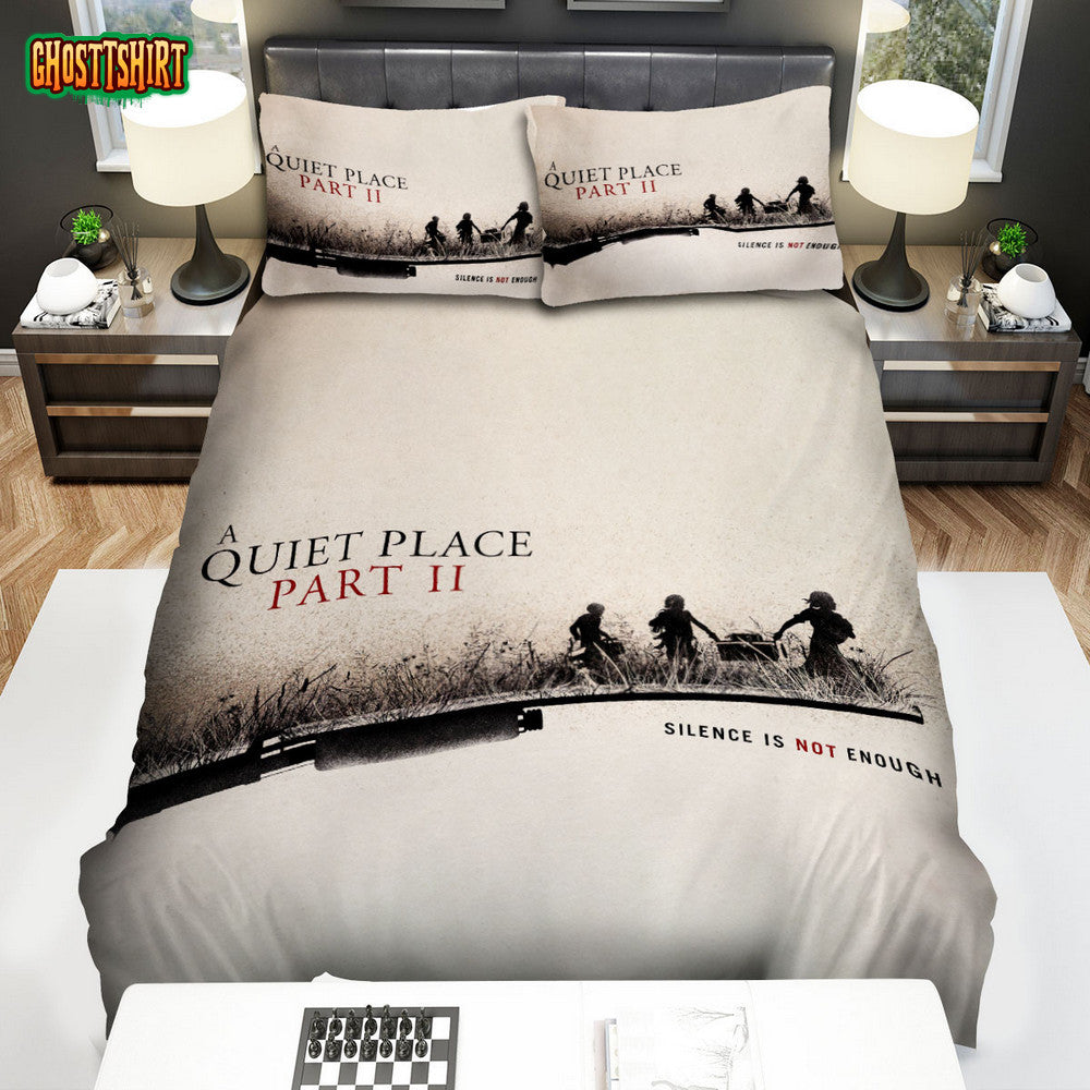 A Quiet Place Part Ii Movie Art Bed Sheets Spread Comforter Duvet Cover Bedding Set Ver 1