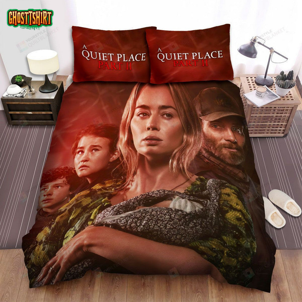 A Quiet Place Part Ii Movie Poster Bed Sheets Spread Comforter Duvet Cover Bedding Set Ver 1