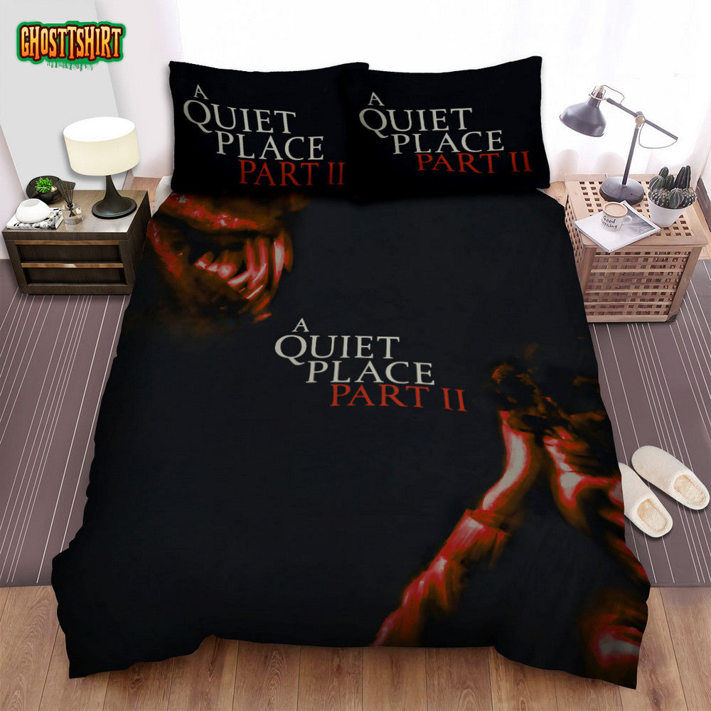 A Quiet Place Part Ii Movie Poster Bed Sheets Spread Comforter Duvet Cover Bedding Set Ver 2