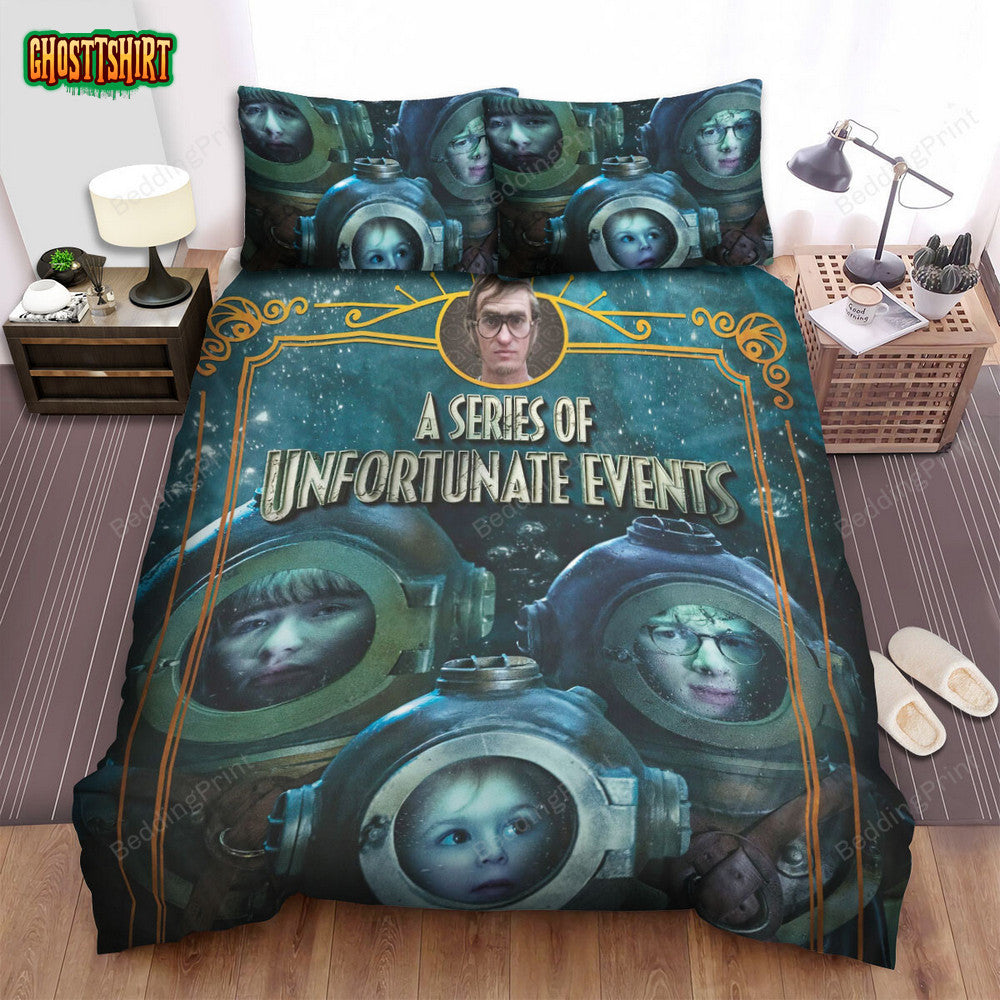 A Series Of Unfortunate Events (2017–2019) The Grim Grotto Bed Sheets Duvet Cover Bedding Set