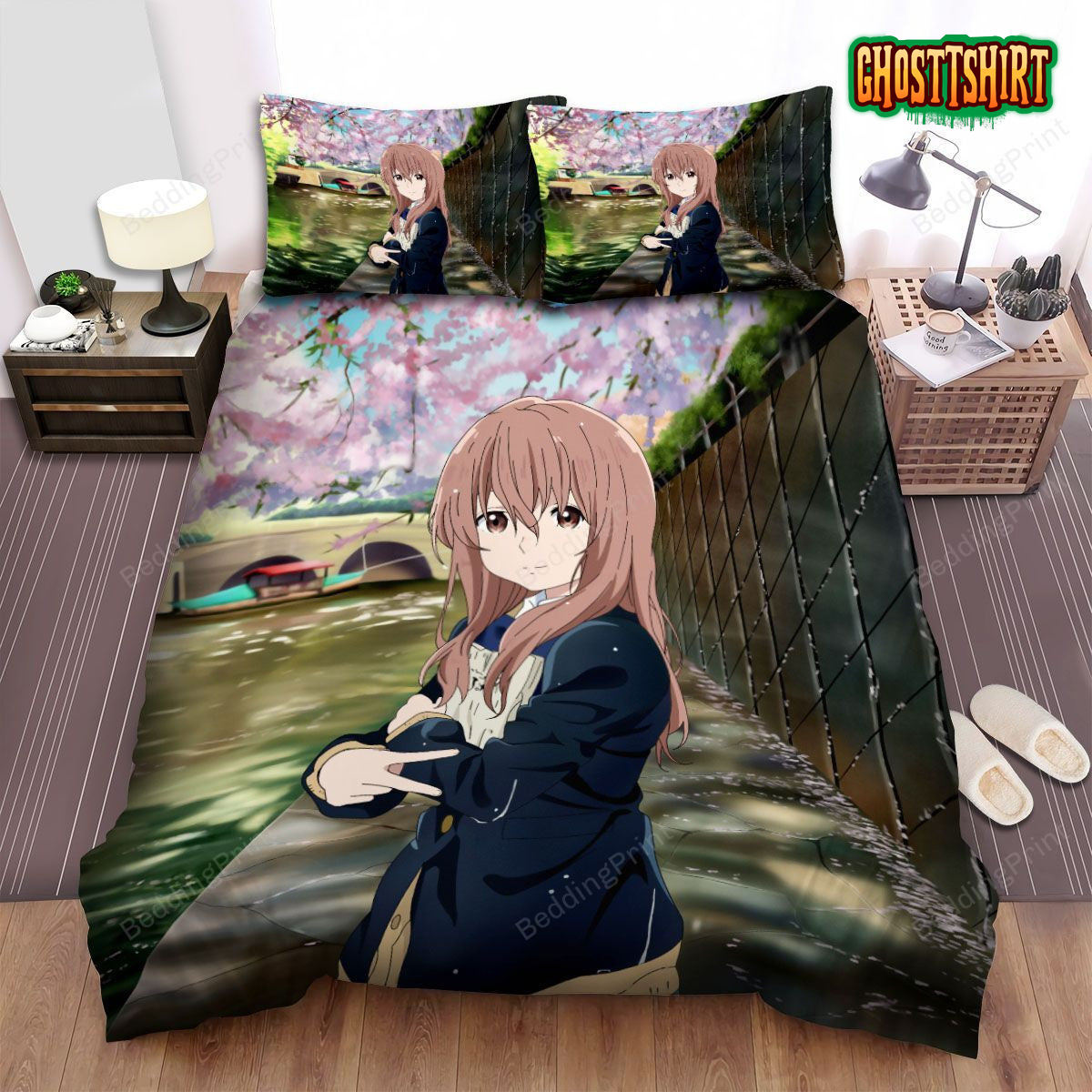 A Silent Voice Shouko Nishimiya Bed Sheets Duvet Cover Bedding Set