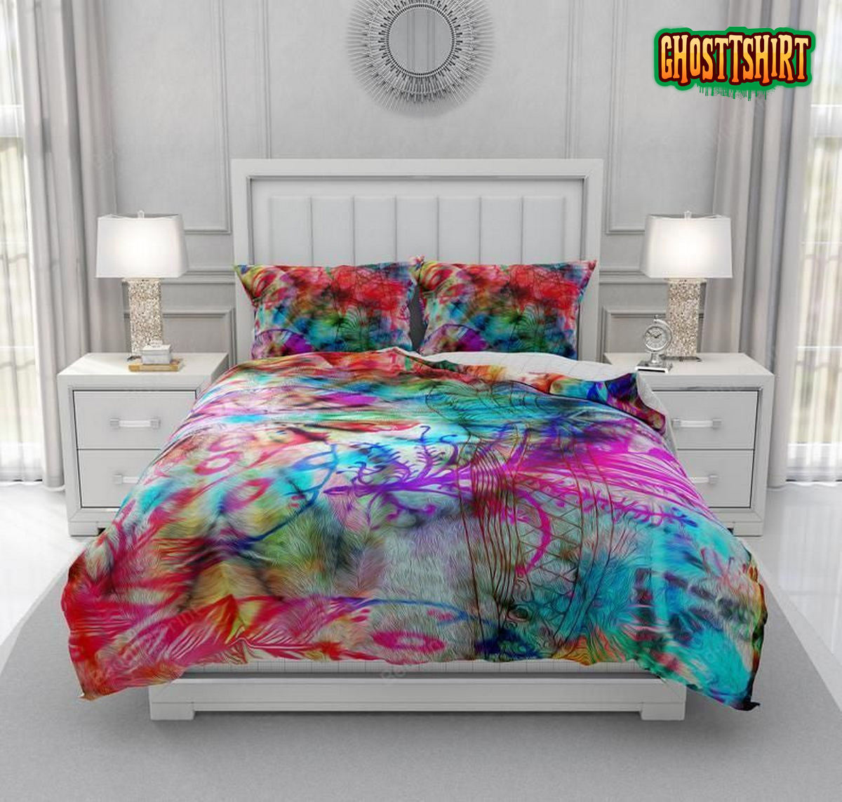 Abstract Tie Dye Bed Sheets Duvet Cover Bedding Set