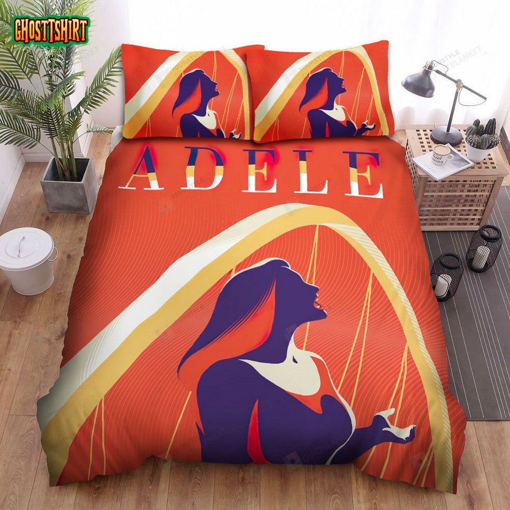 Adele Wembley Stadium Concert Poster Bed Sheets Spread Comforter Duvet Cover Bedding Set