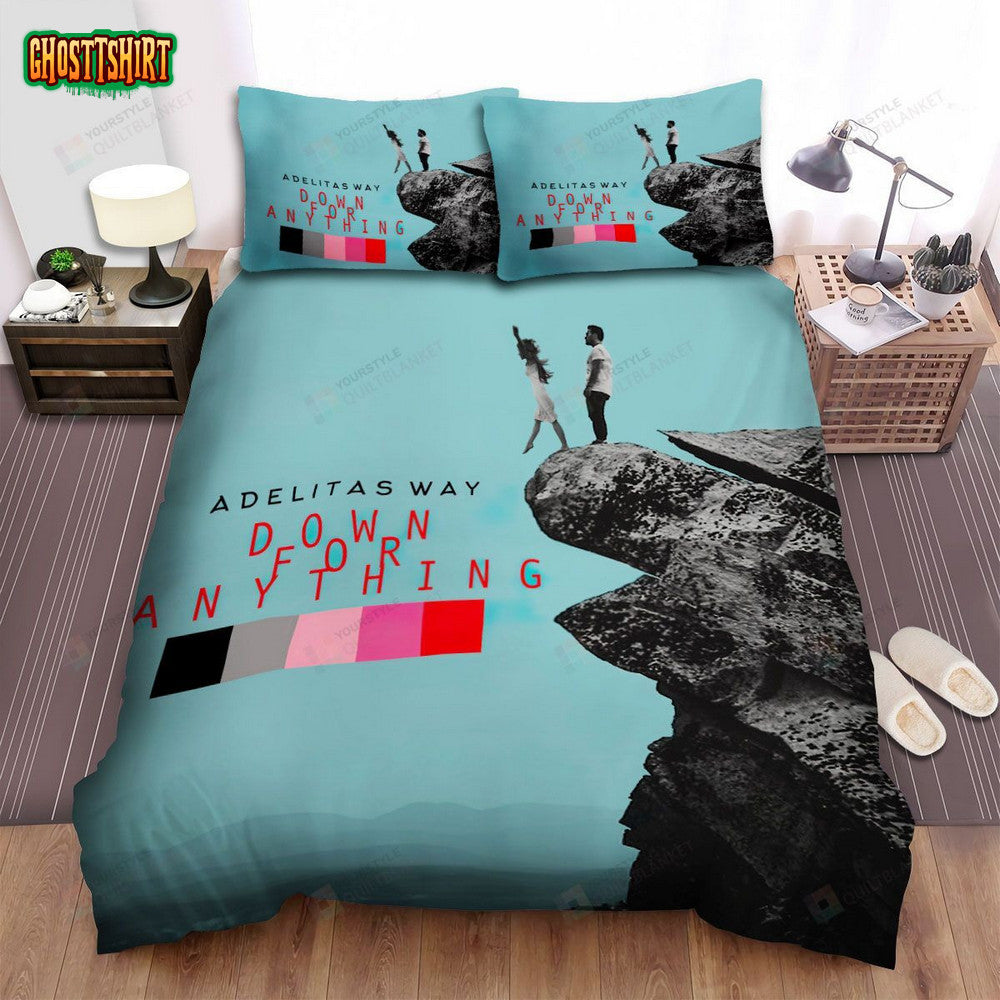Adelitas Way Music Down For Anything Poster Bed Sheets Spread Comforter Duvet Cover Bedding Set