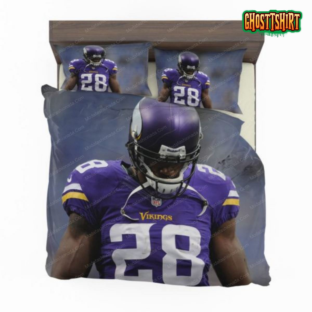 Adrian Peterson Minnesota Vikings Fans Football Sport 3 Bedding Set