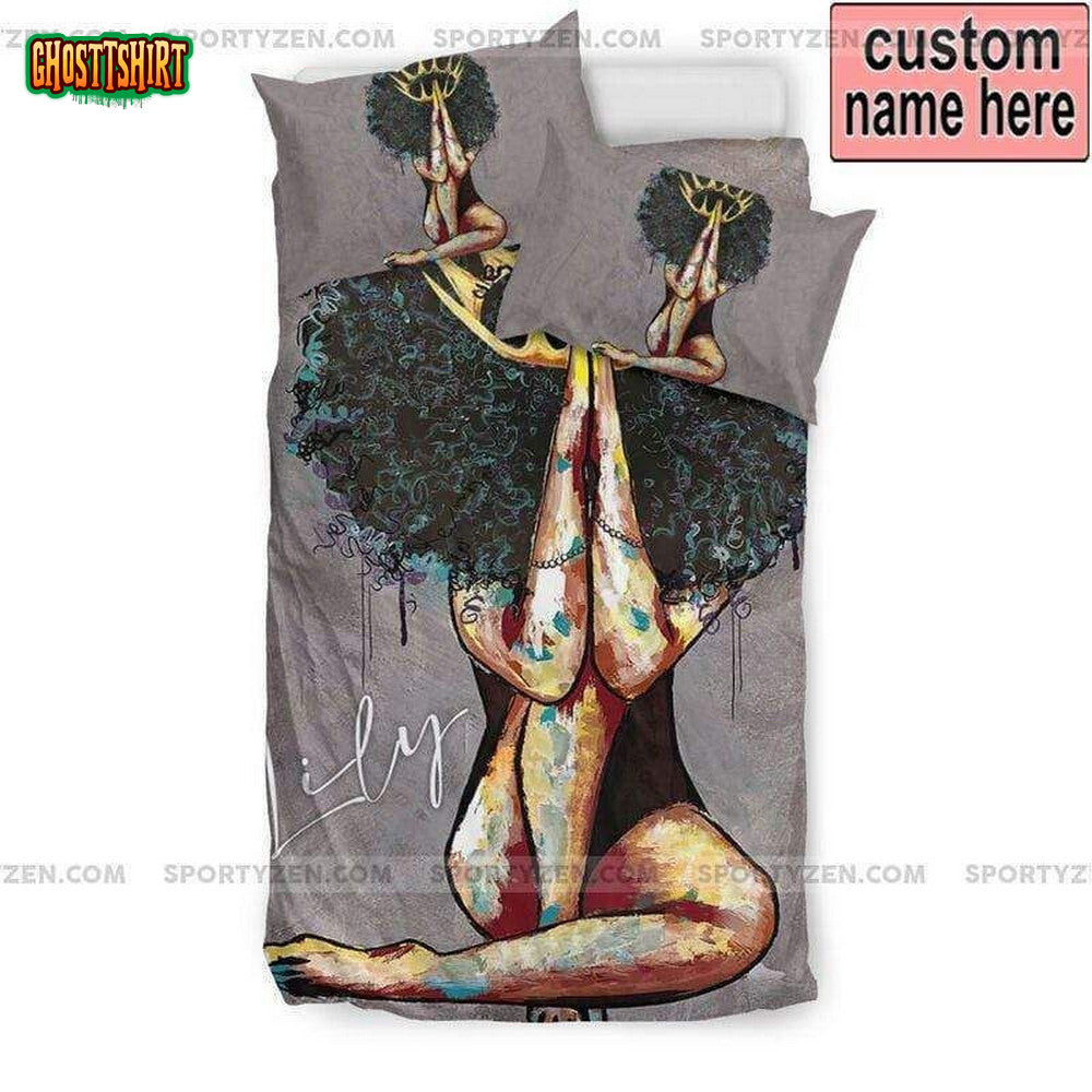 African Queen Personalized Custom Name Duvet Cover Bedding Set