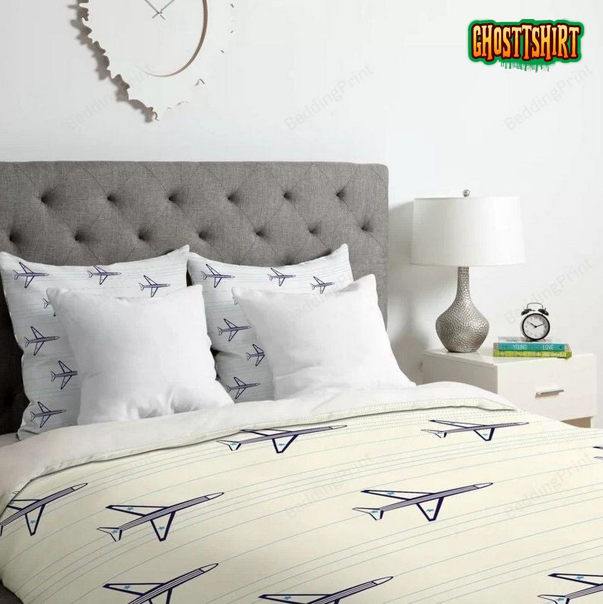 Airplanes Bed Sheets Duvet Cover Bedding Set