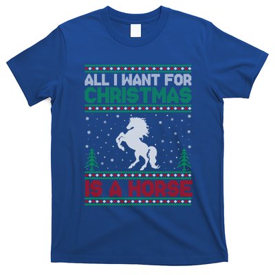 All I Want For Xmas Is A Horse Ugly Christmas Sweater Funny Gift T-Shirt