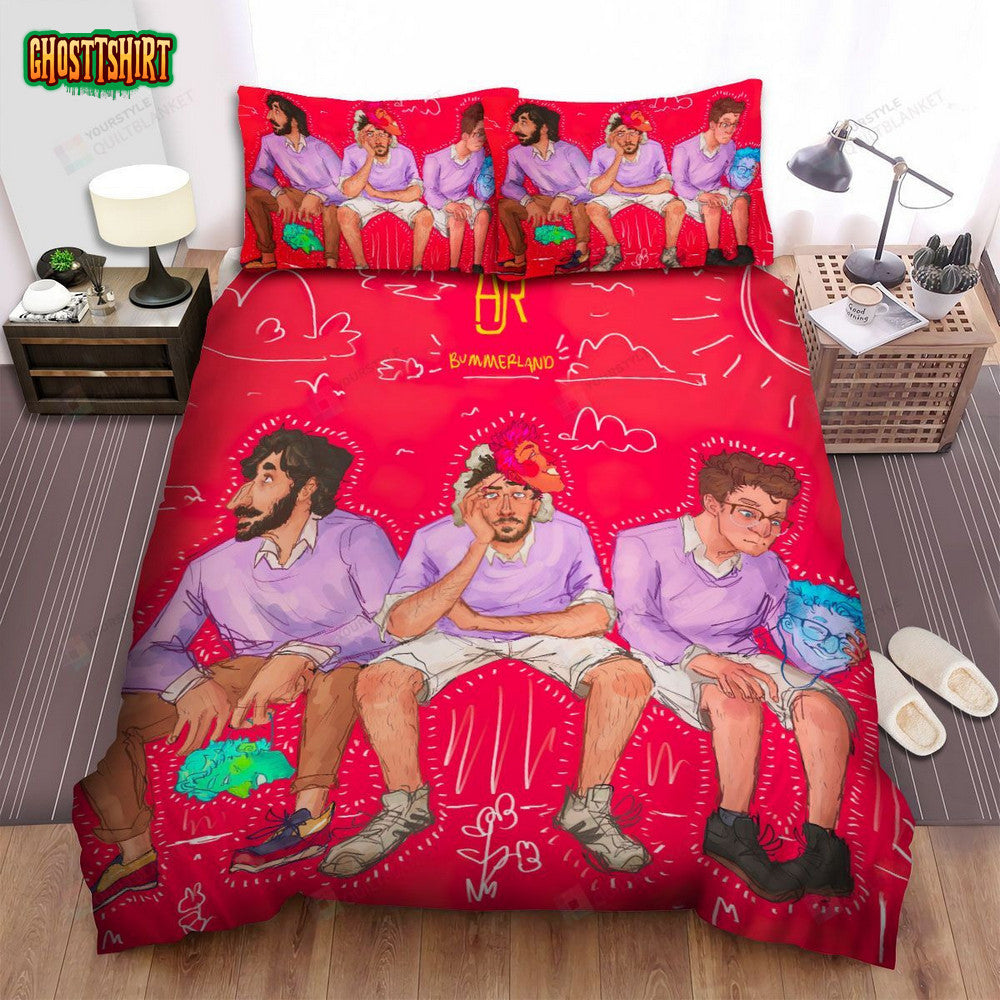 Ajr Band Red Art Bed Sheets Spread Comforter Duvet Cover Bedding Set