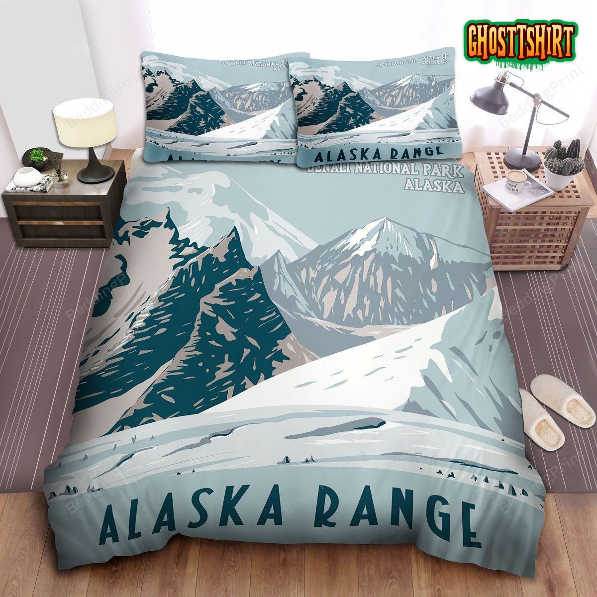 Alaska Range Digital Painting Bed Sheets Duvet Cover Bedding Set