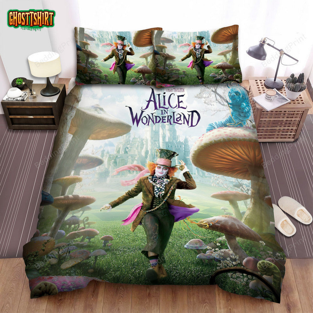 Alice In Wonderland (I) (2010) Castle Movie Poster Bed Sheets Duvet Cover Bedding Set