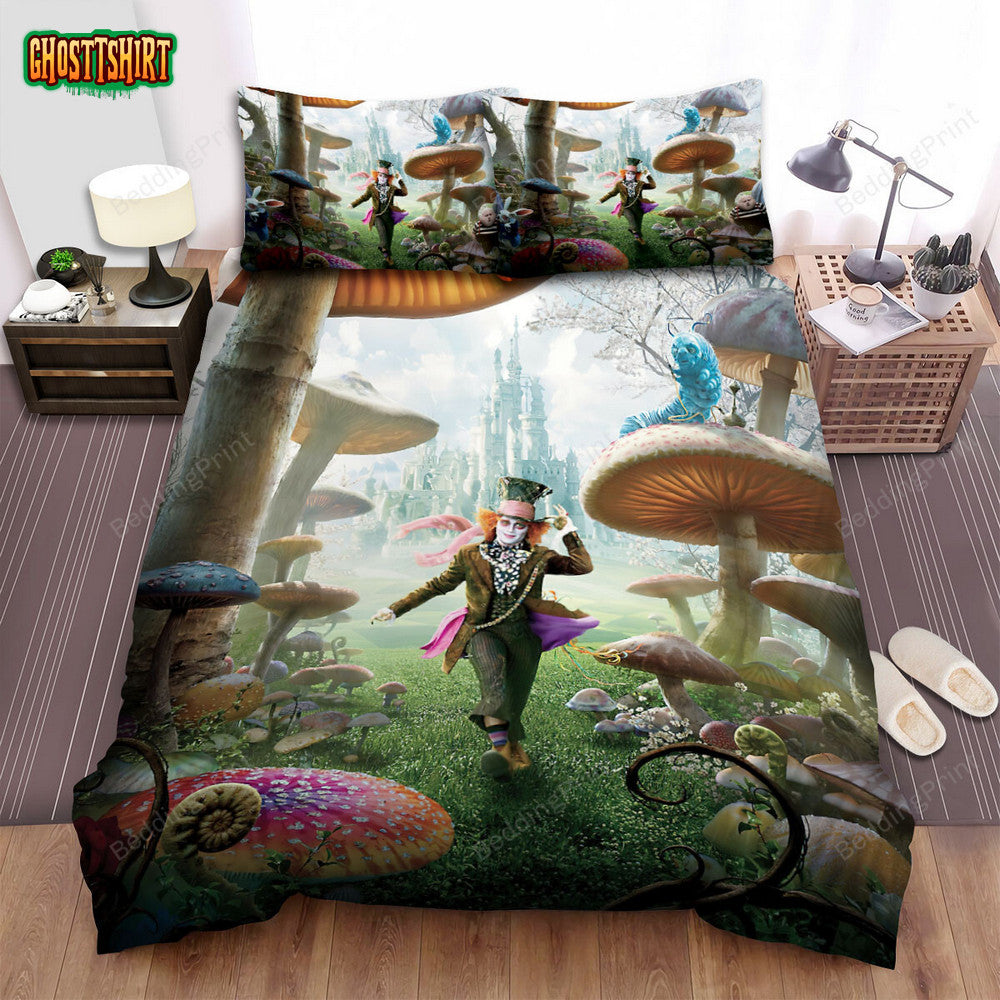 Alice In Wonderland (I) (2010) Forest Movie Poster Bed Sheets Duvet Cover Bedding Set