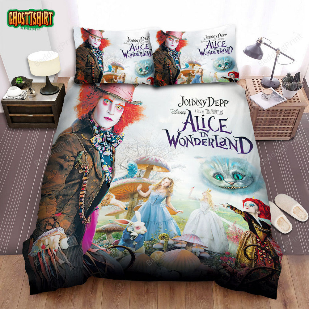 Alice In Wonderland (I) (2010) Johnny Depp Movie Poster Bed Sheets Duvet Cover Bedding Set