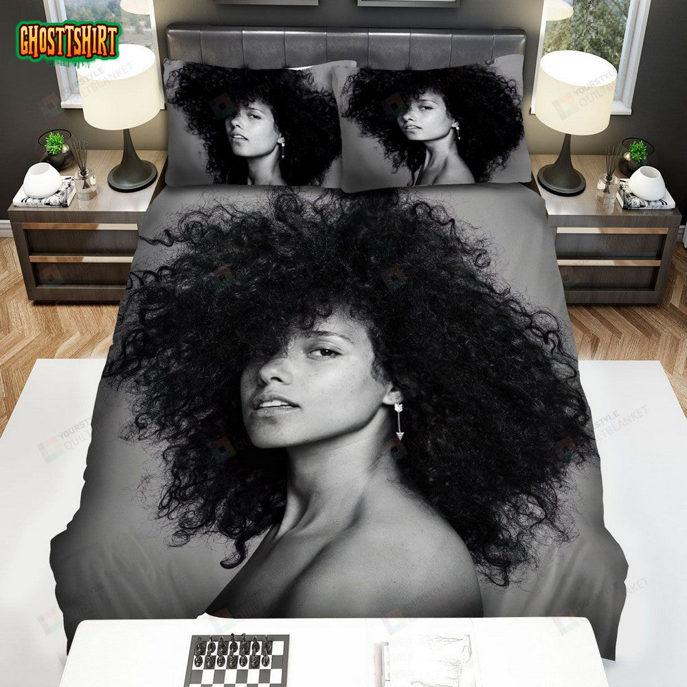 Alicia Keys, Here Album Cover Bed Sheets Spread Duvet Cover Bedding Set