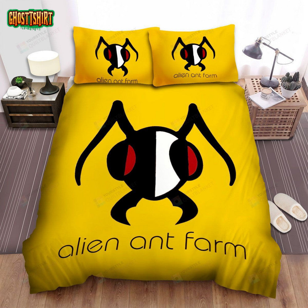 Alien Ant Farm Band Yellow Background Bed Sheets Spread Comforter Duvet Cover Bedding Set