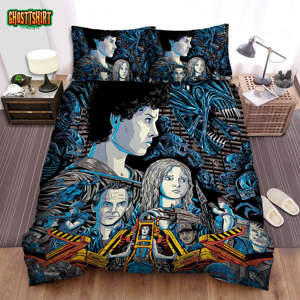 Alien Movie Digital Art 1 Bed Sheets Spread Comforter Duvet Cover Bedding Set