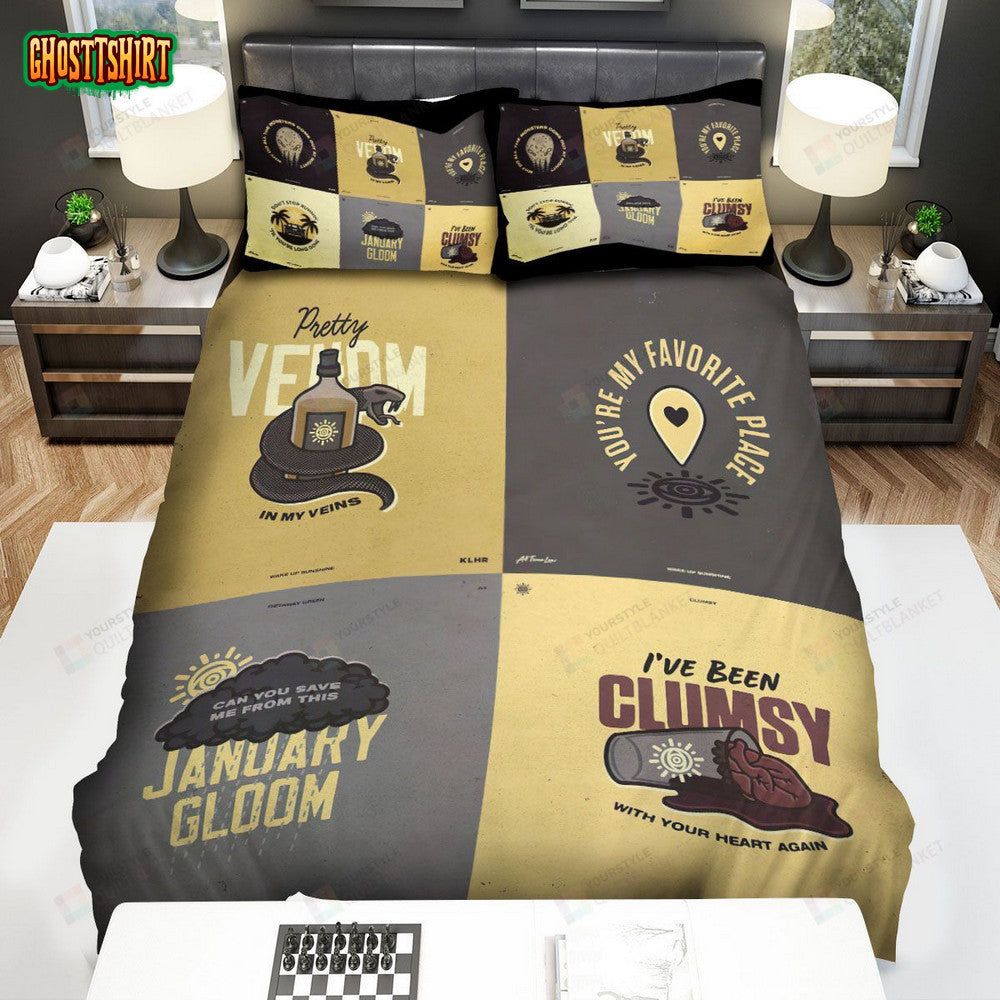 All Time Low Cover Single Bed Sheets Spread Comforter Duvet Cover Bedding Set