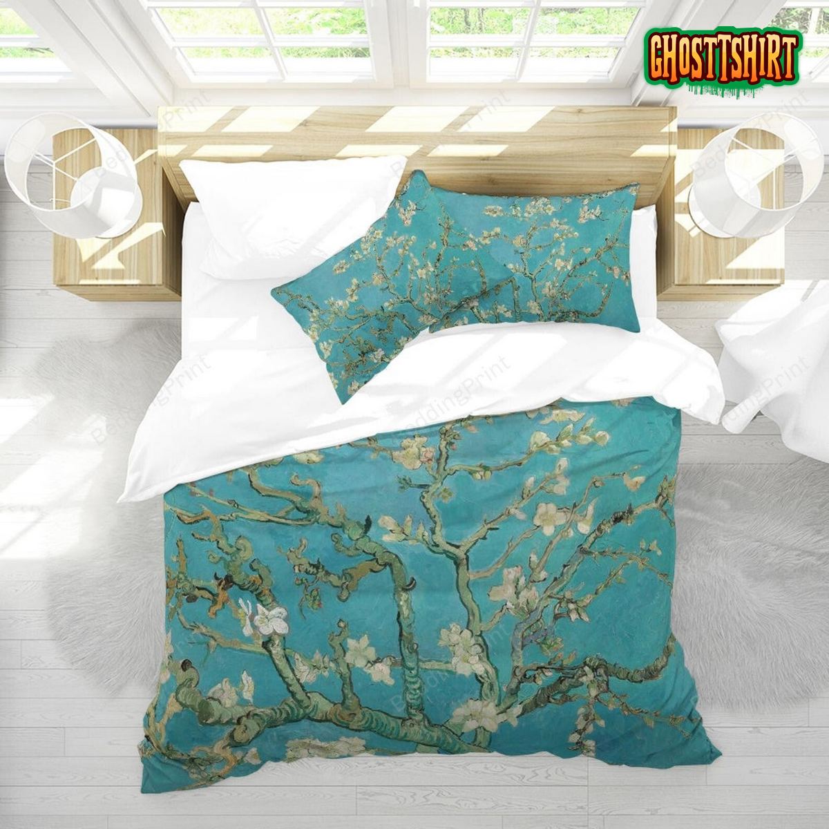 Almond Blossom Bed Sheets Spread Duvet Cover Bedding Set