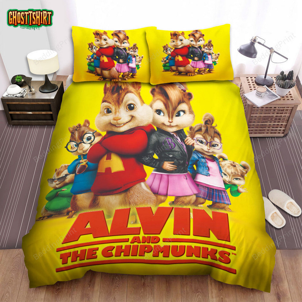 Alvin And The Chipmunks All The Chipmunks Bed Sheets Spread Duvet Cover Bedding Set