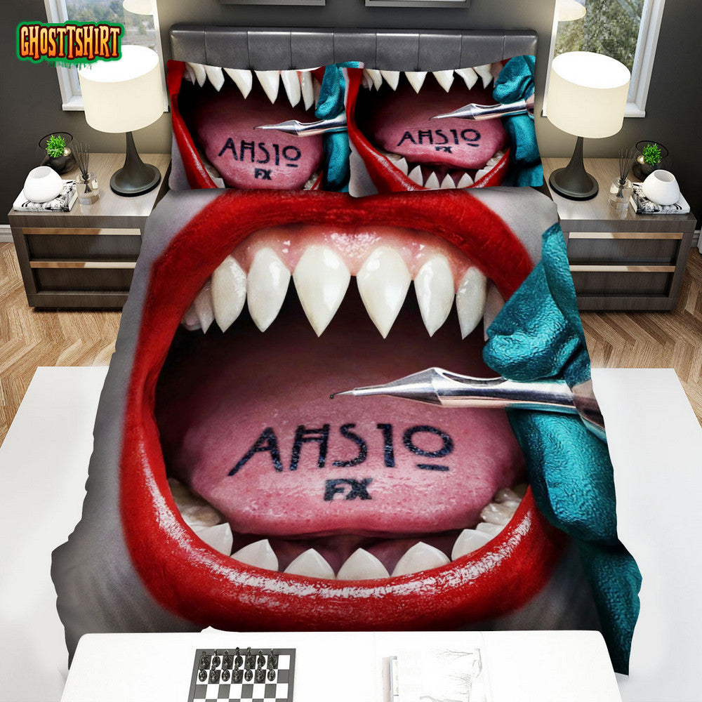 American Horror Story Mouth Movie Poster Bed Sheets Spread Comforter Duvet Cover Bedding Set