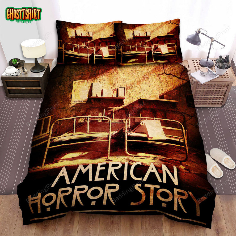 American Horror Story Two Beds Movie Poster Bed Sheets Duvet Cover Bedding Set