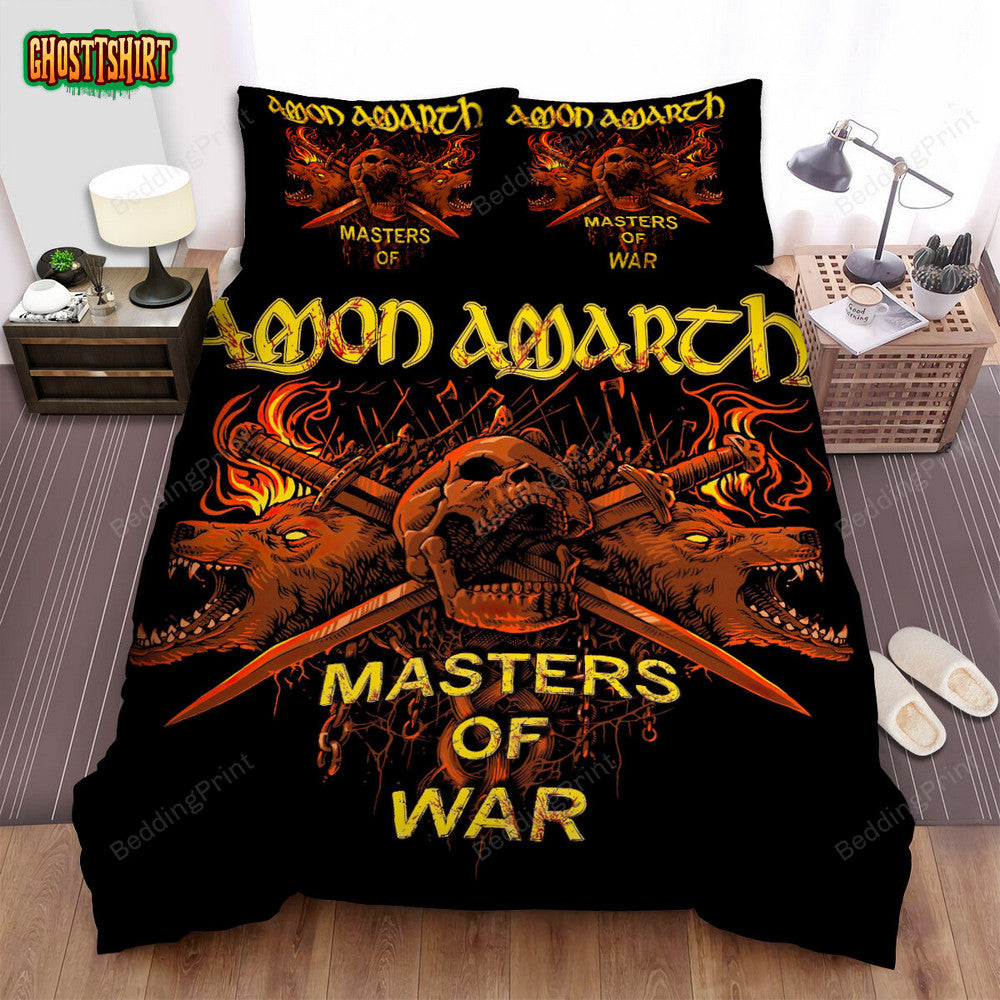 Amon Amarth Band Masters Of War Bed Sheets Duvet Cover Bedding Set