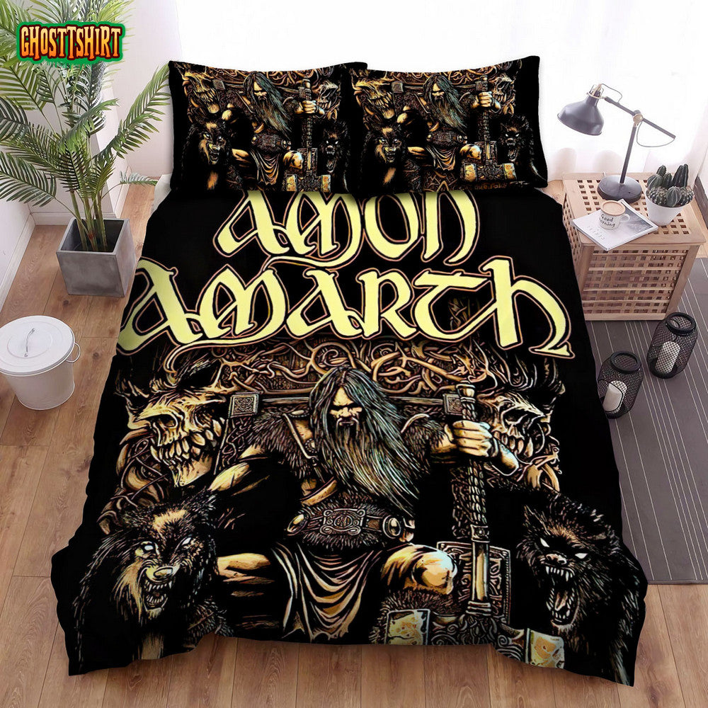 Amon Amarth Band Wolf Bed Sheets Duvet Cover Bedding Set