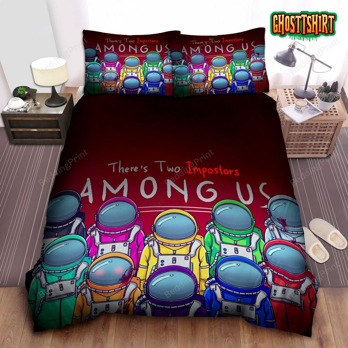 Among Us Astronaut Bed Sheets Duvet Cover Bedding Set