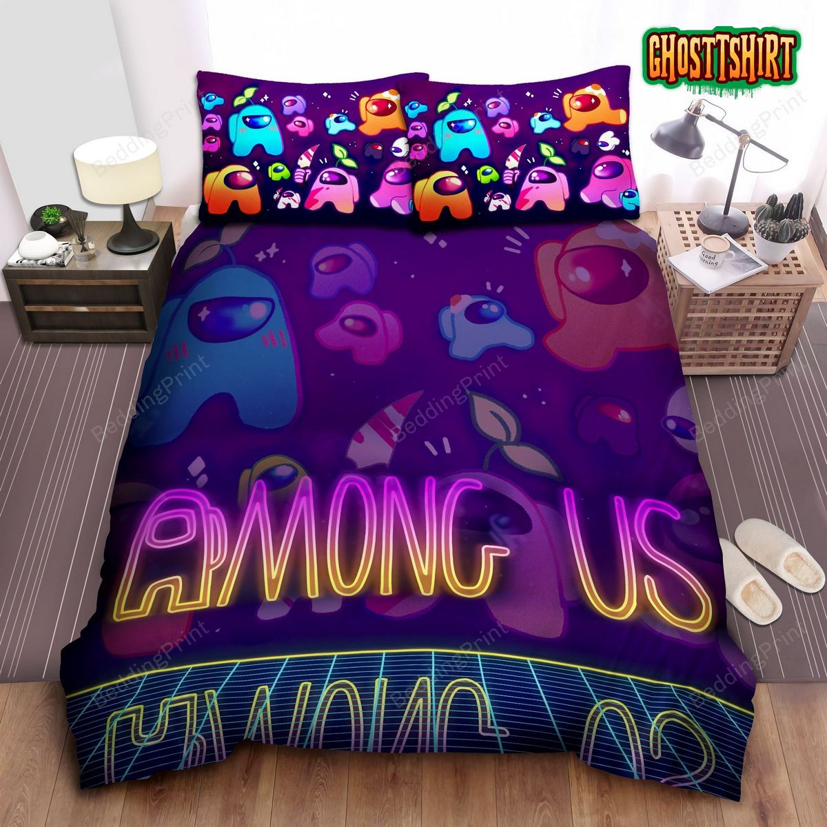 Among Us Bed Sheets Spread Duvet Cover Bedding Set