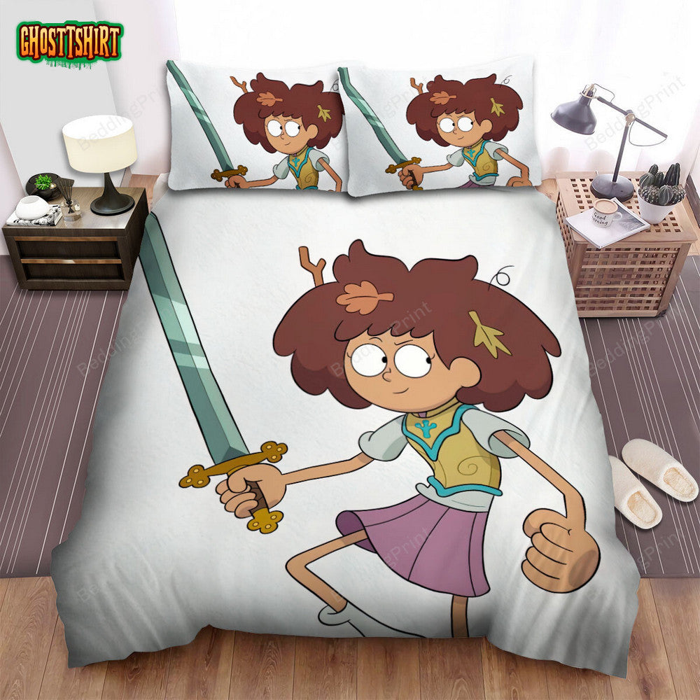 Amphibia (2019) Character Poster 2 Bed Sheets Duvet Cover Bedding Set