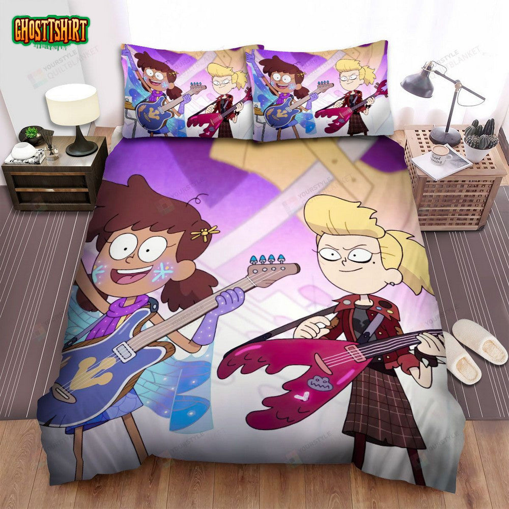 Amphibia Anne Sasha And Marcy As A Band Bed Sheets Spread Duvet Cover Bedding Set