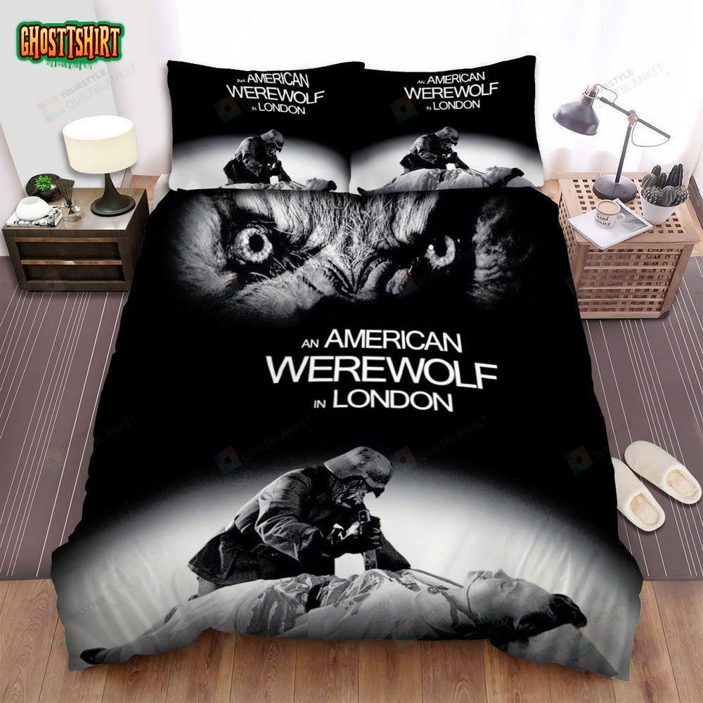 An American Werewolf In London Poster 3 Bed Sheets Spread Comforter Duvet Cover Bedding Set