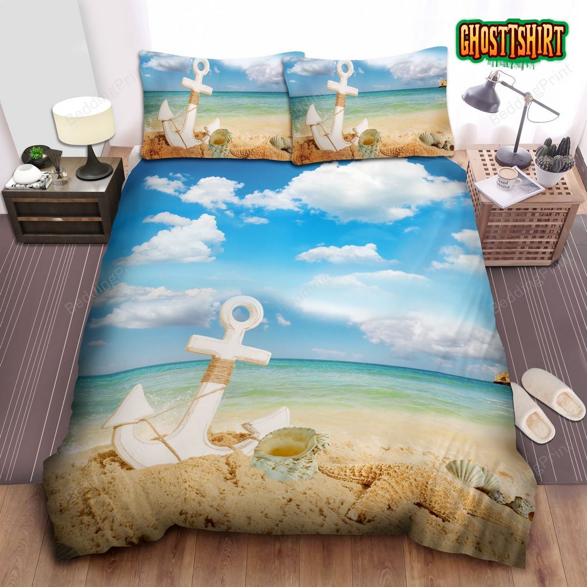Anchor Starfish Beach Bedding Set