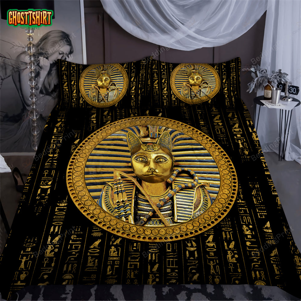 Ancient Egypt Pharaoh Bed Sheets Duvet Cover Bedding Set