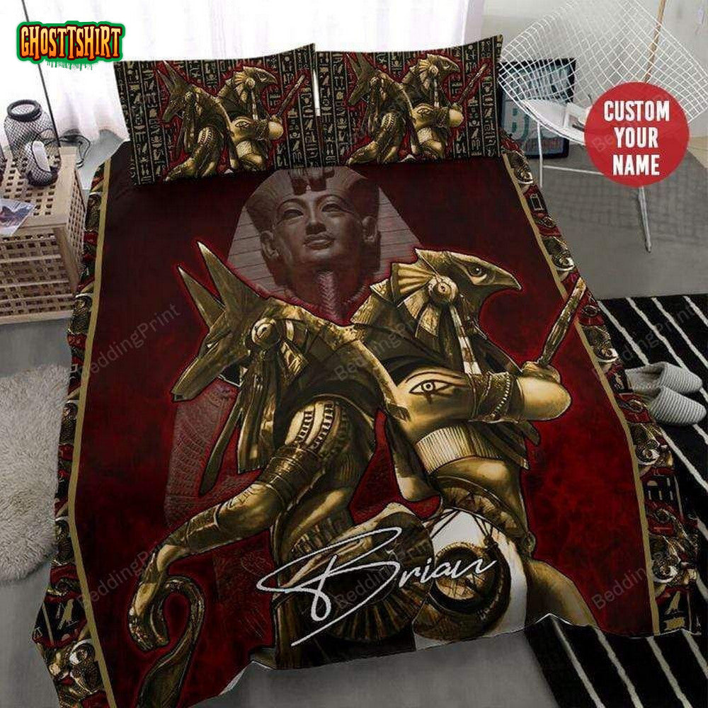 Ancient Egypt Pharaoh Personalized Custom Name Duvet Cover Bedding Set