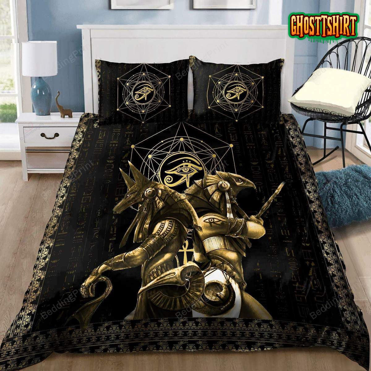 Ancient Egyptian Eye Of Ra God Bedding Duvet Cover Bedding Set