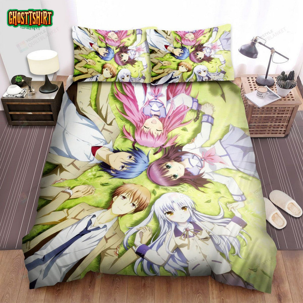 Angel Beats! Characters Anime Bed Sheets Spread Comforter Duvet Cover Bedding Set