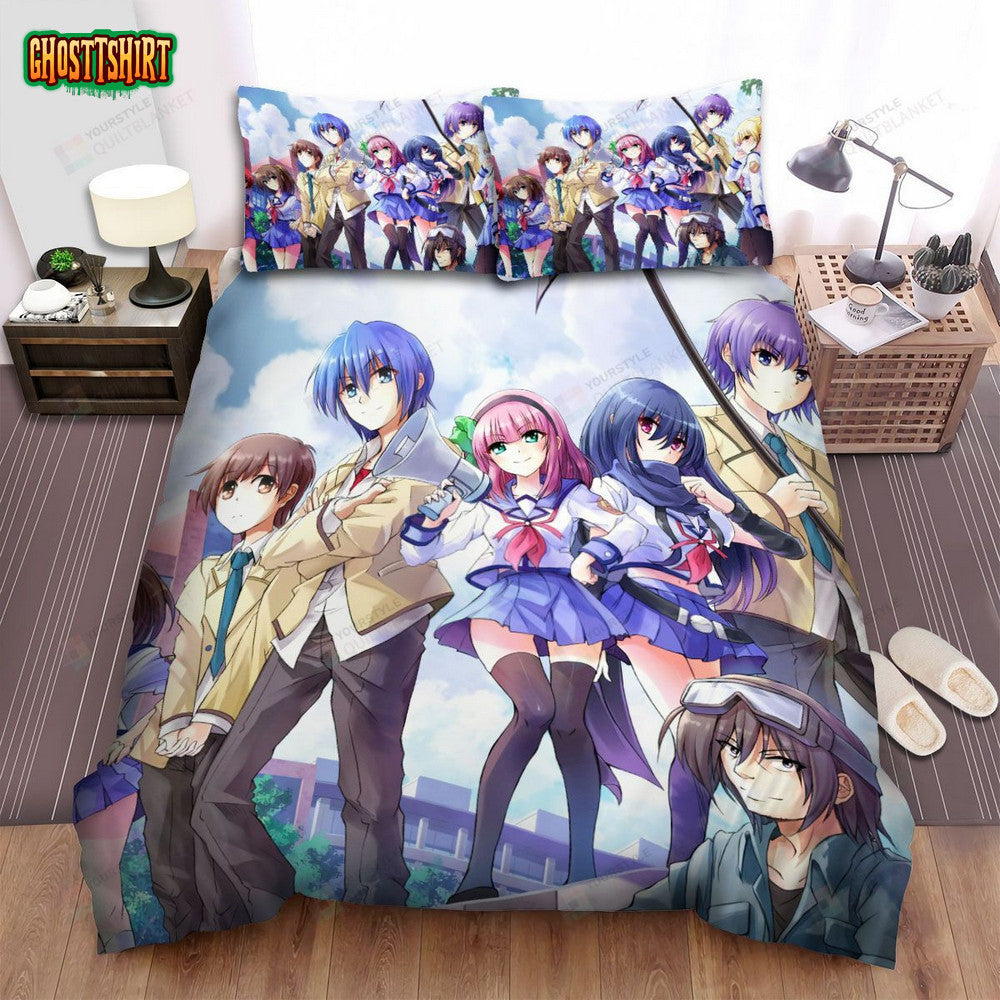 Angel Beats! Team Anime Bed Sheets Spread Comforter Duvet Cover Bedding Set