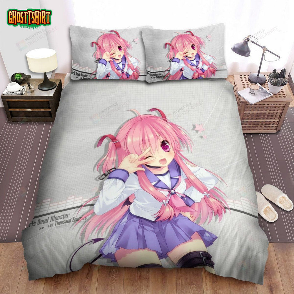 Angel Beats! Yui Character Bed Sheets Spread Comforter Duvet Cover Bedding Set
