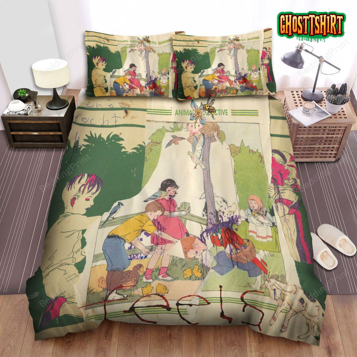 Animal Collective Band Feels Album Cover Bed Sheets Duvet Cover Bedding Set