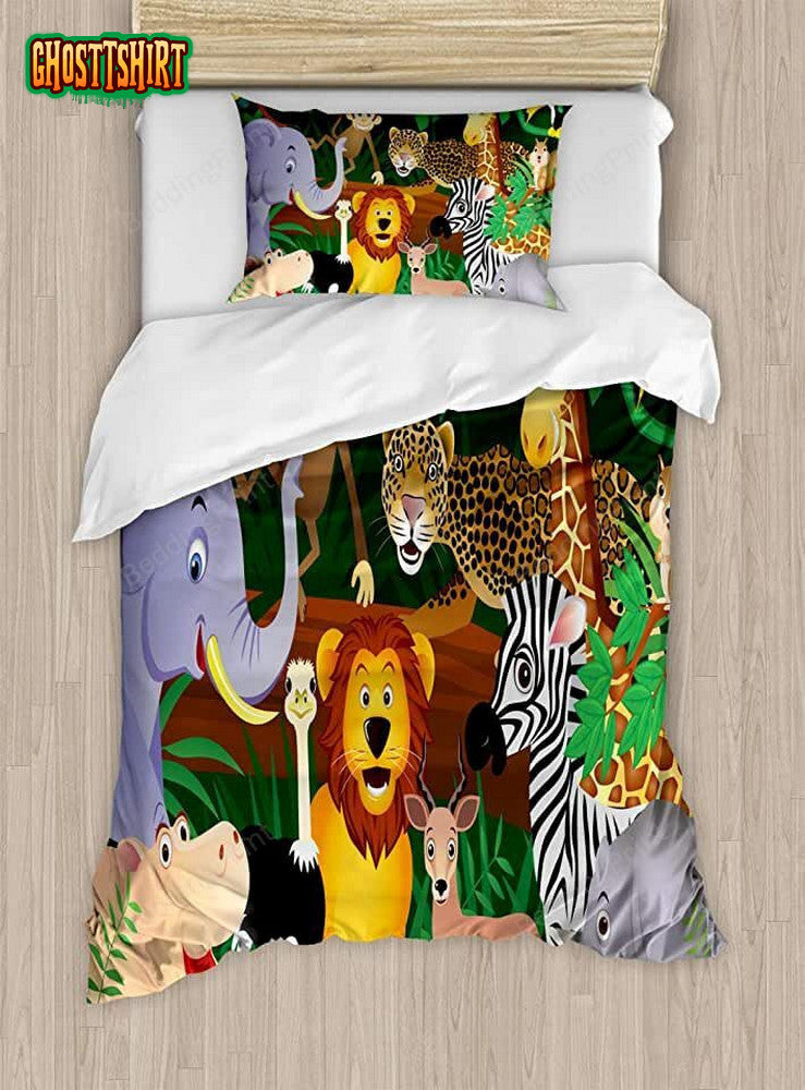 Animals In The Jungle Bed Sheets Duvet Cover Bedding Set