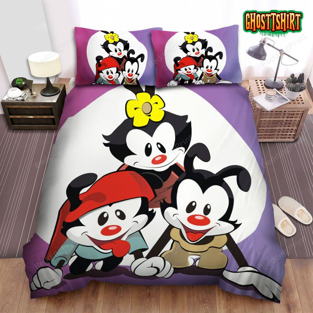 Animaniacs The Warner Siblings Formation Bed Sheets Spread Duvet Cover Bedding Set